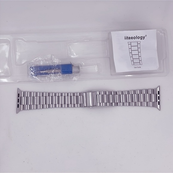 HP 🔥 iiteeology Stainless Steel Link Band for Apple Watch 44mm‎ SE/Series 6 5 4 - Picture 1 of 4